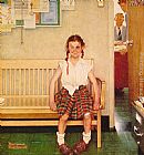 Norman Rockwell Girl with Black Eye painting